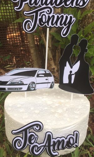 Arquivo de corte topo de bolo carro e casal