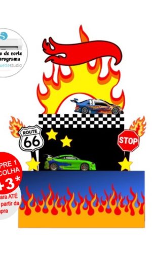 Arquivo de Corte Topo de Bolo Carro Hotweels