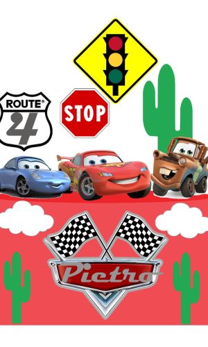 Arquivo de Corte Topo de Bolo Carros 02