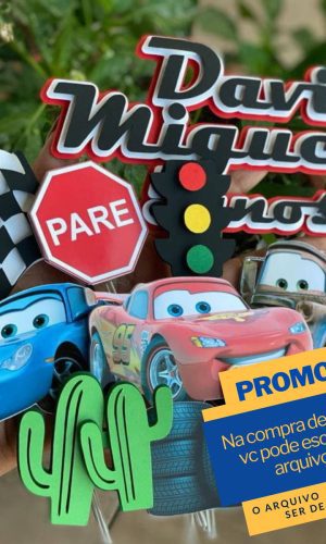 Arquivo de corte topo de bolo Carros -023