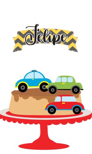 Arquivo de Corte Topo de Bolo Carros 03