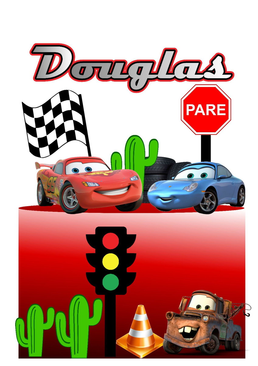 Arquivo de Corte Topo de Bolo Carros 07