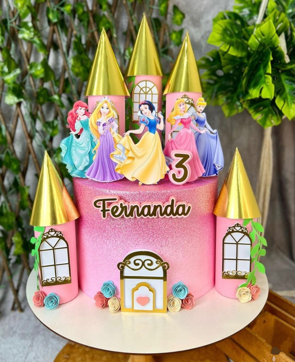 Arquivo de Corte Topo de Bolo - Castelo Princesa 1 - Imagem 2