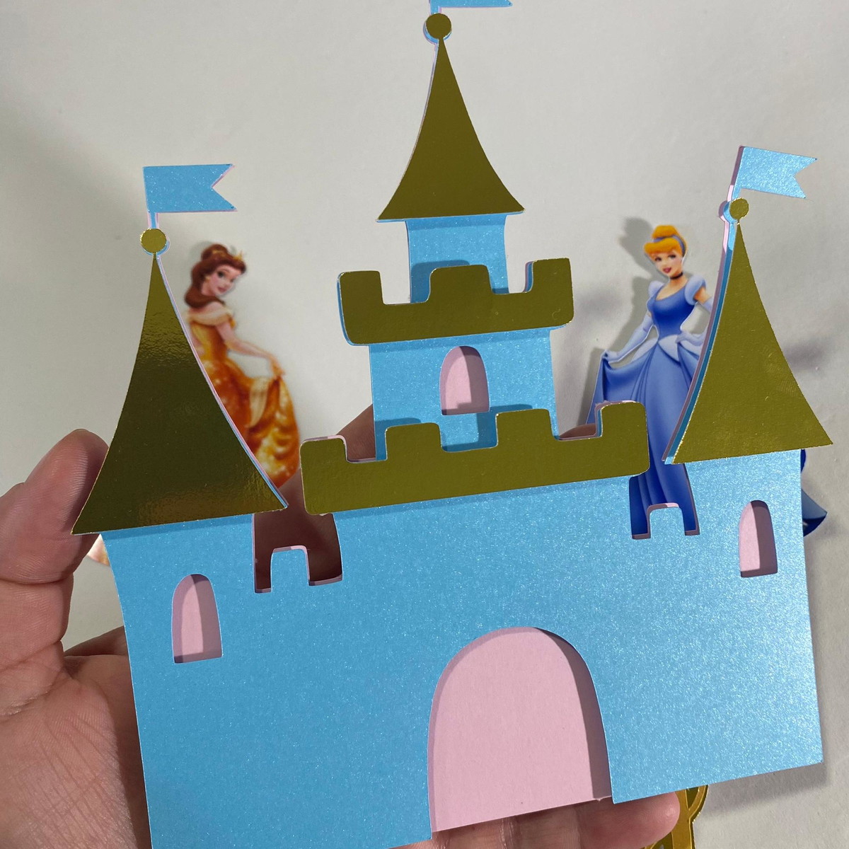 Arquivo de Corte Topo de Bolo Castelo Princesas - Imagem 2