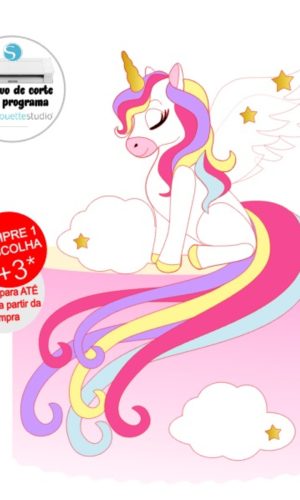Arquivo de Corte Topo de Bolo Cauda Unicornio