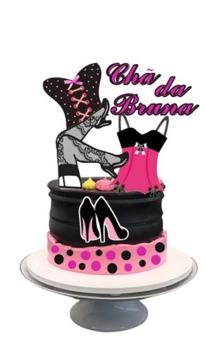 Arquivo de Corte Topo de Bolo Chá de Lingerie