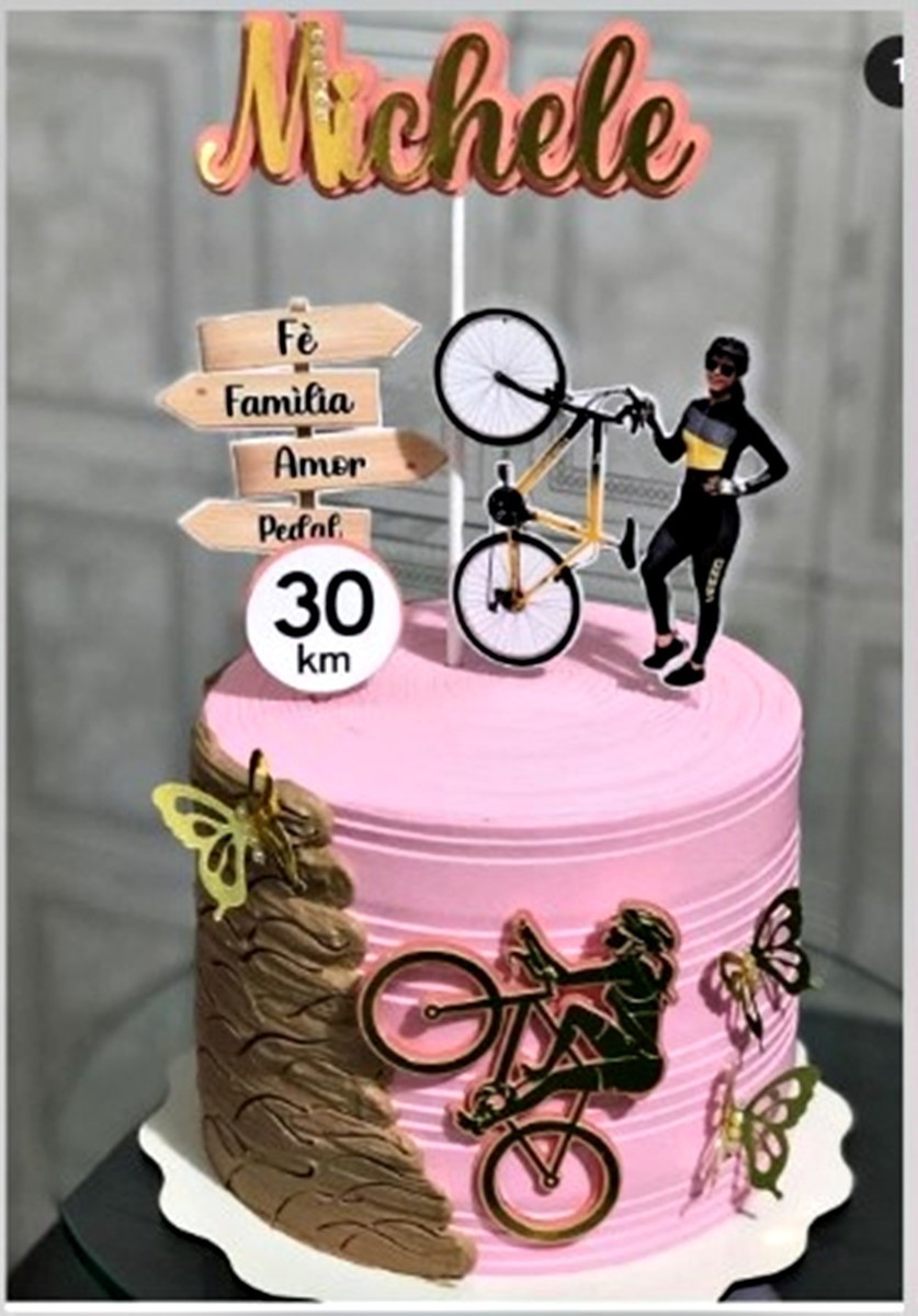 Arquivo de Corte Topo de Bolo Ciclista Studio +brinde
