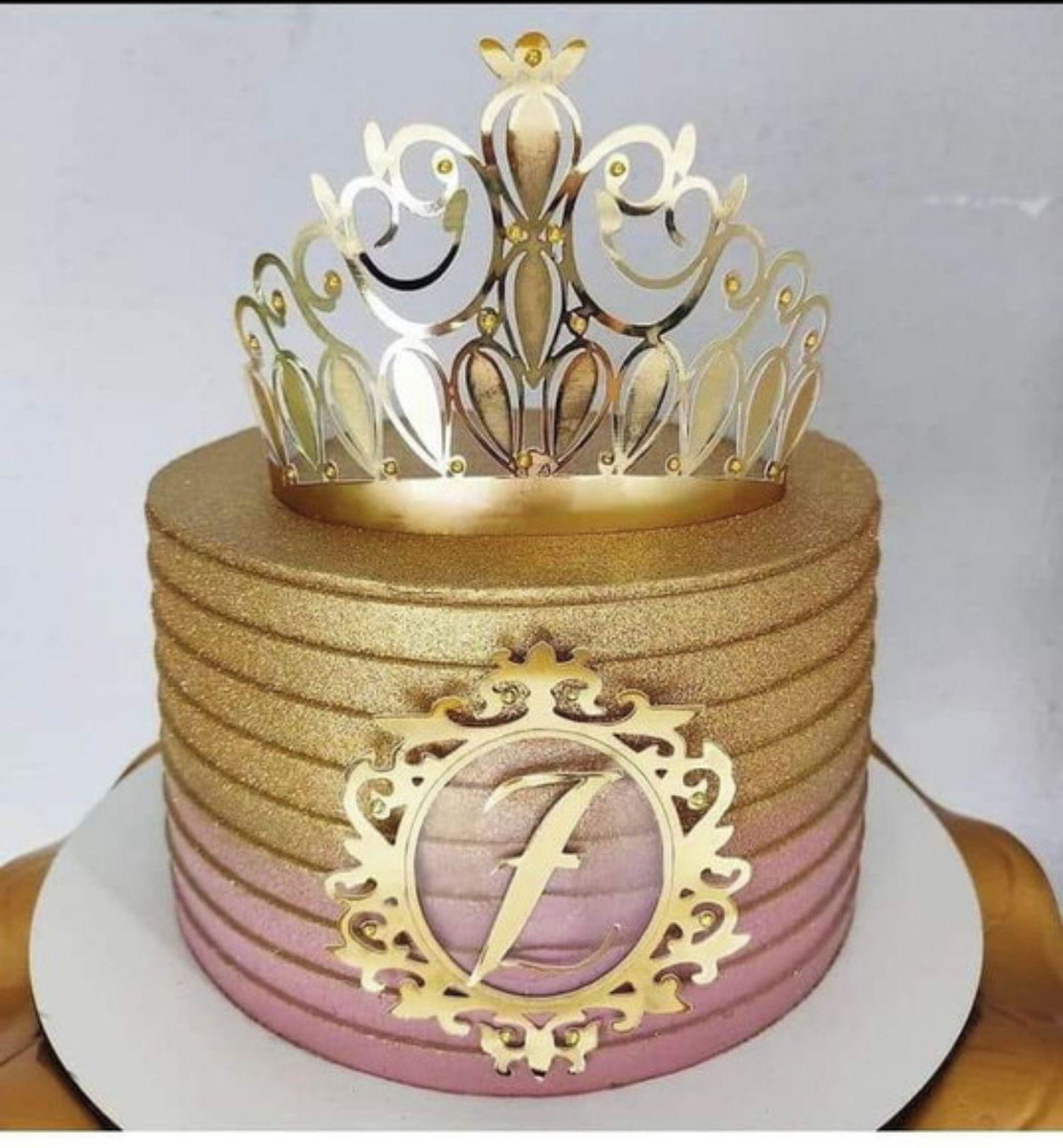 Arquivo de corte topo de bolo coroa 3D Princesa realeza -038 - Imagem 2