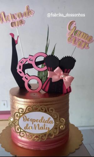 Arquivo de Corte Topo de Bolo Despedida de Solteira Camadas