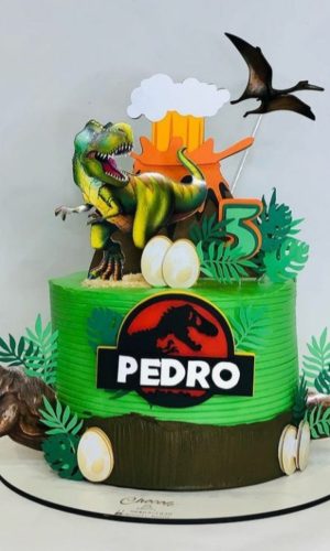 064 -arquivo de Corte Topo de Bolo Dinossauro Jurassic Park