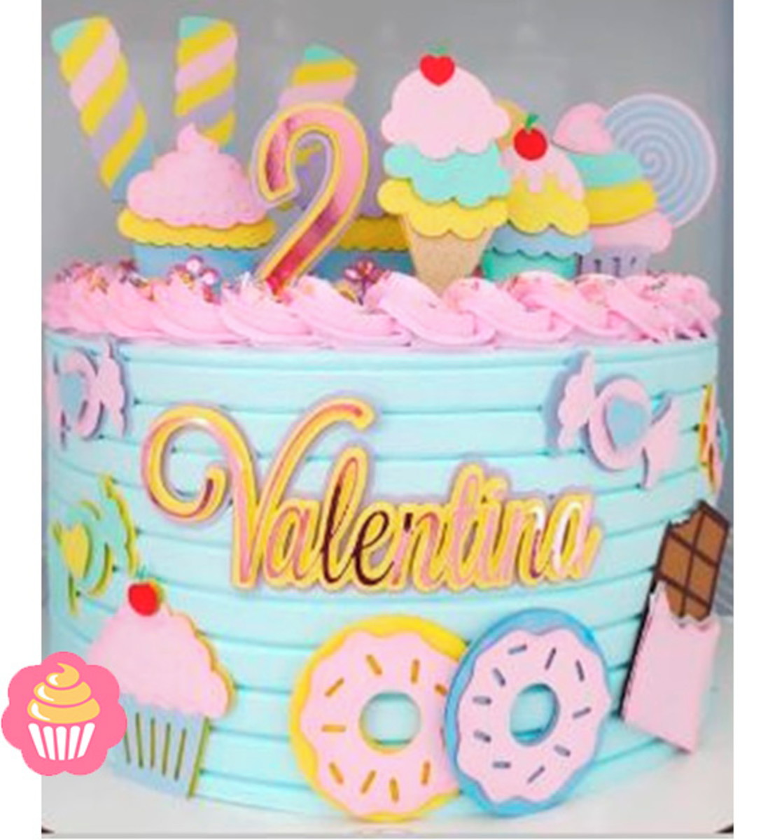 Studio/pdf Arquivo de Corte Topo de Bolo Doces -001 - Imagem 2