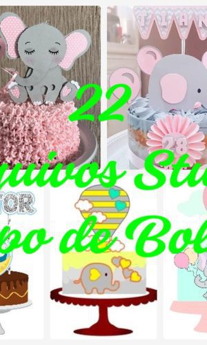 Arquivo de Corte Topo de Bolo - Elefantinho