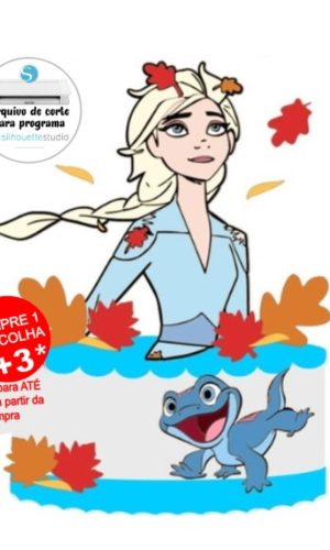 Arquivo de Corte Topo de Bolo Elsa - Frozen