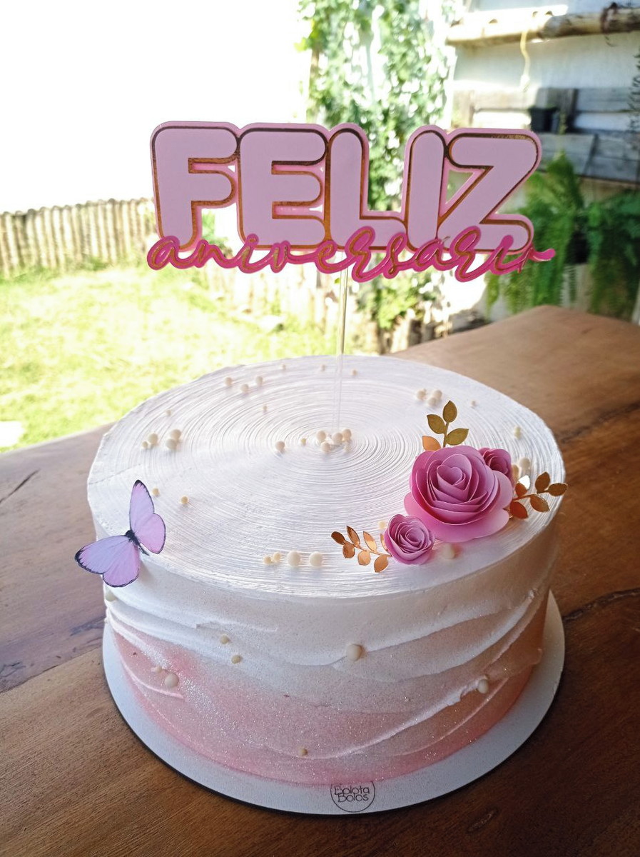 Arquivo de Corte Topo de Bolo Feliz Aniversario