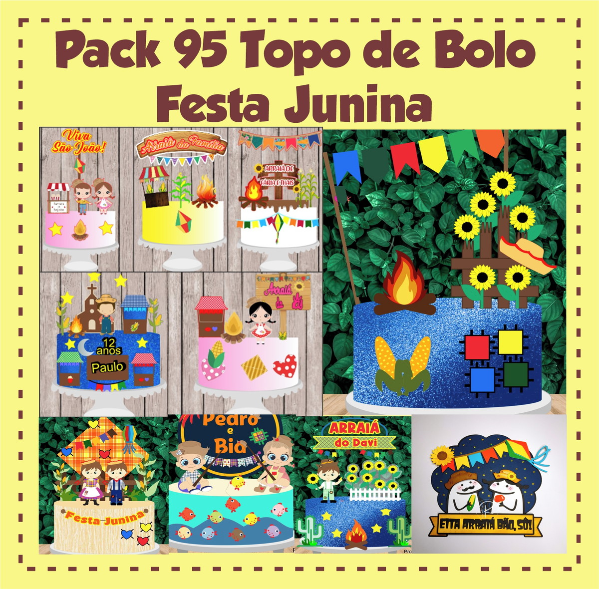 Arquivo de Corte Topo de Bolo Festa Junina