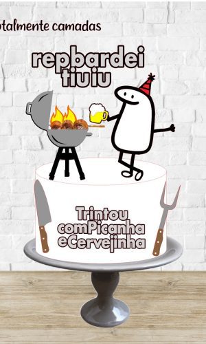 Arquivo de Corte Topo de Bolo Flork Churrasco