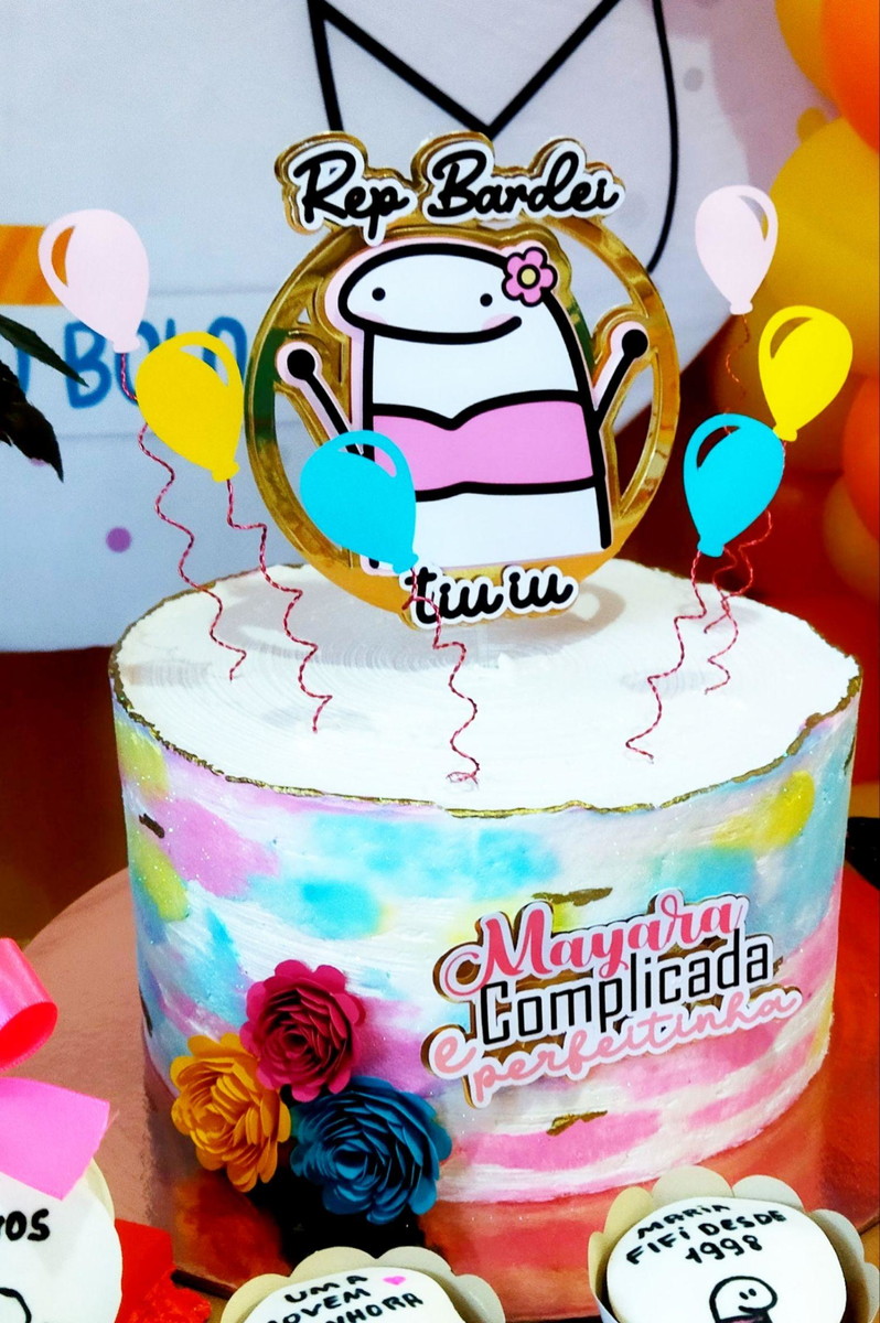 Arquivo de Corte Topo de Bolo Flork Complicada e Perfeitinha - Imagem 2