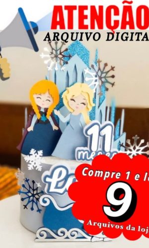 Arquivo de corte topo de bolo - Frozen 001 (CAMADAS)