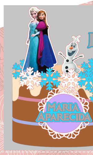 Arquivo de Corte topo de Bolo Frozen 03 - Studio e PDF