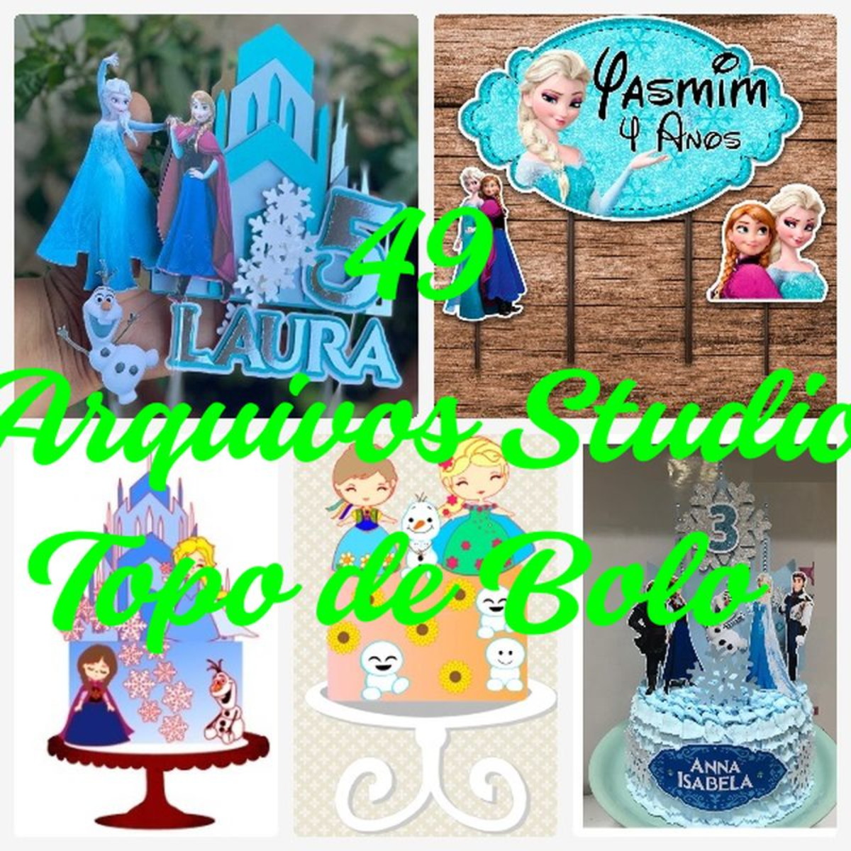 Arquivo de Corte Topo de Bolo - Frozen - Imagem 2