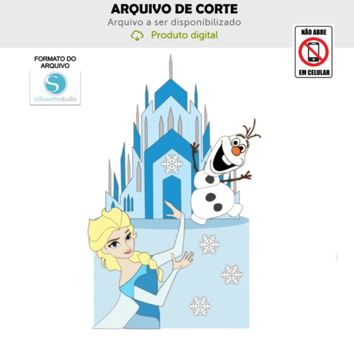 Arquivo de Corte Topo de Bolo Frozen
