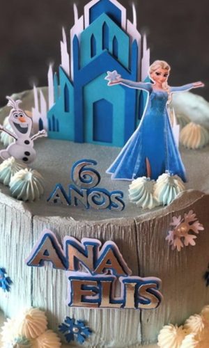 Arquivo de Corte Topo de Bolo Frozen Castelo