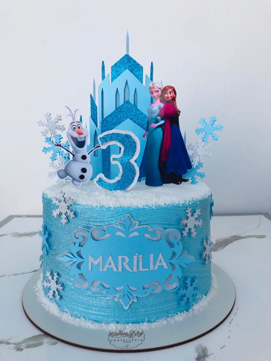 Arquivo De Corte Topo De Bolo Frozen Castelo Camadas