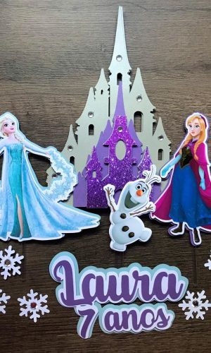 Arquivo de corte Topo de Bolo Frozen Castelo + BRINDES