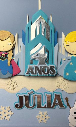 Arquivo de Corte Topo de Bolo Frozen Cute Elza e Olaf 013