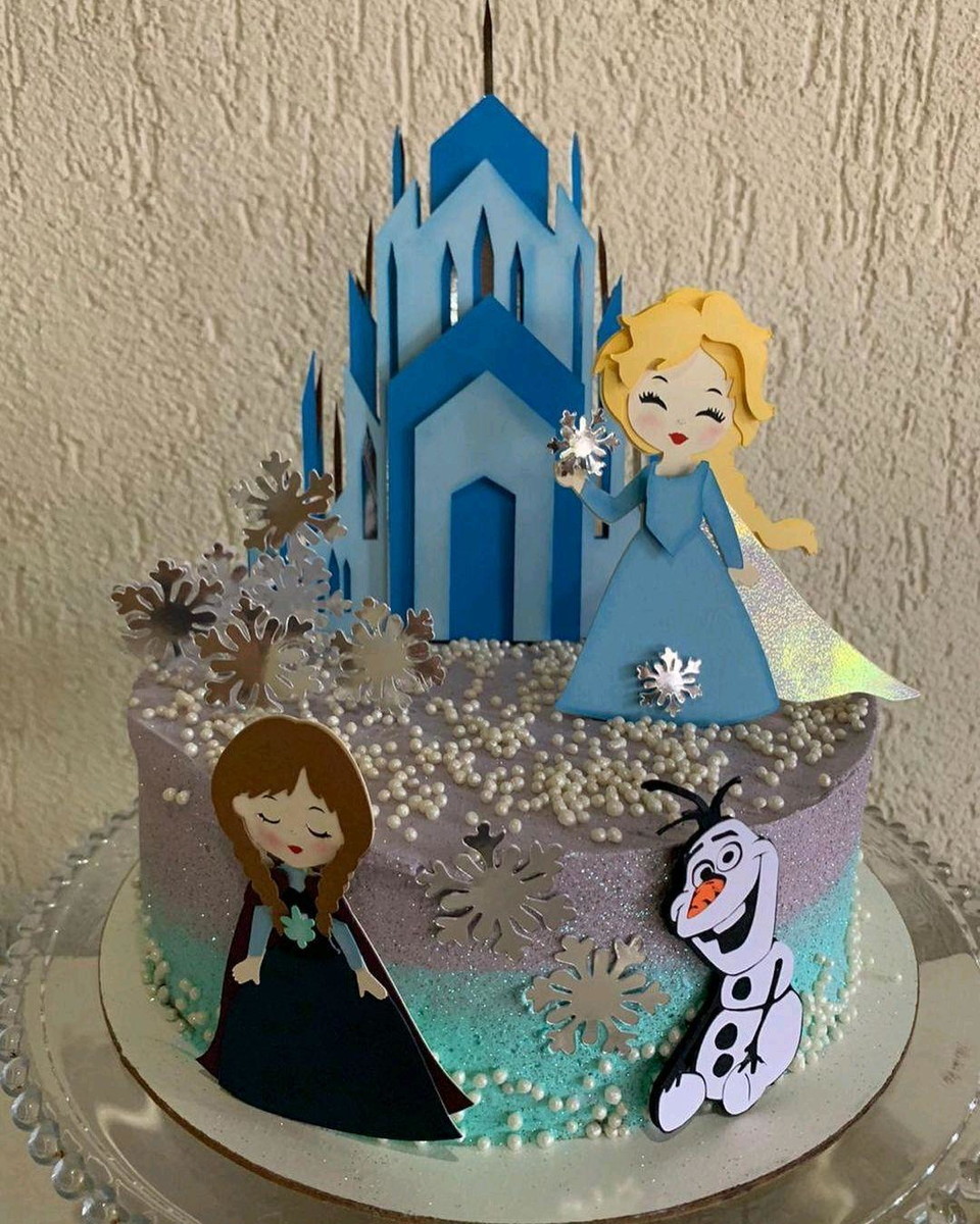 Arquivo de Corte Topo de Bolo Frozen em Camadas 839
