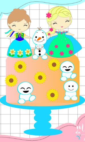 Arquivo de Corte Topo de Bolo Frozen Fever 010