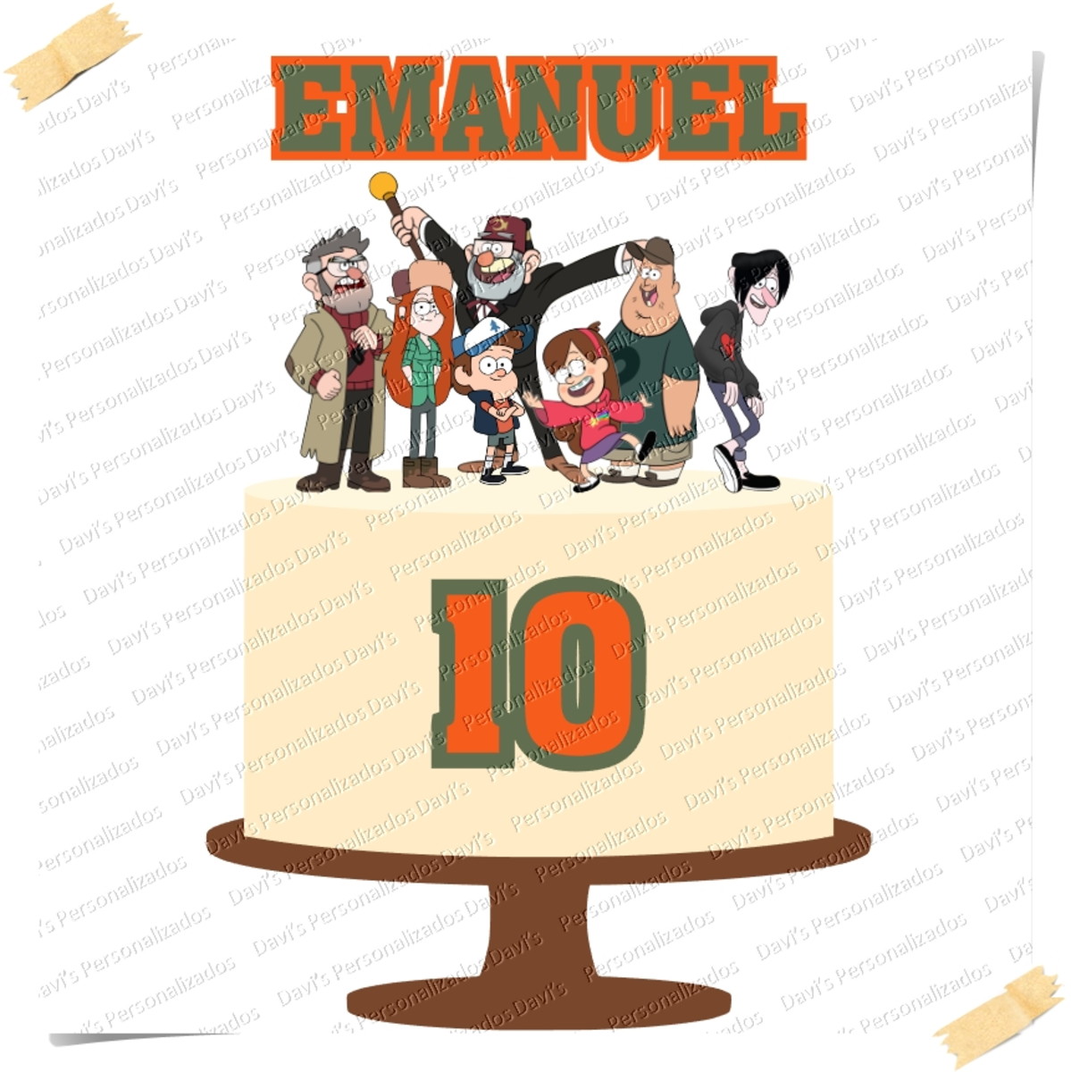 ARQUIVO DE CORTE TOPO DE BOLO GRAVITY FALLS