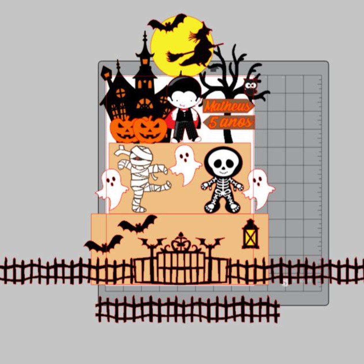 Arquivo De Corte Topo De Bolo Halloween