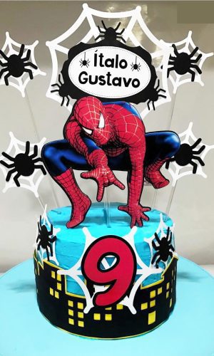 arquivo de corte topo de bolo homem aranha -005