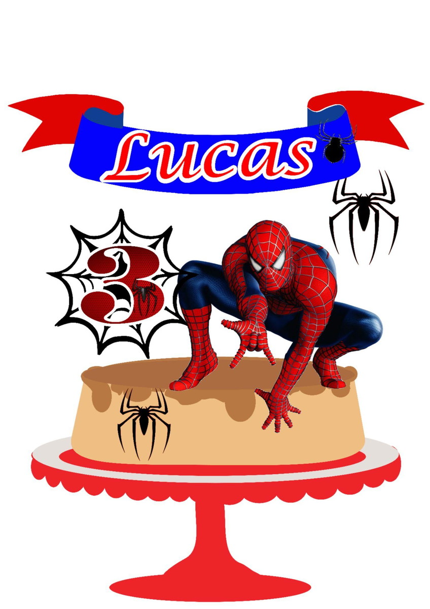 Arquivo de corte Topo de Bolo Homem Aranha 01