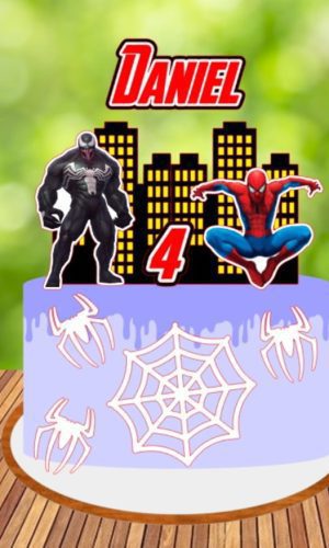 Arquivo de Corte Topo de Bolo Homem Aranha 03 - Studio e PDF
