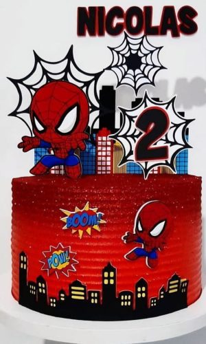 Arquivo de Corte Topo de Bolo Homem Aranha 1