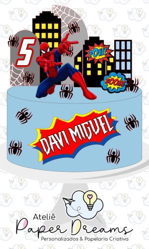 Arquivo de Corte Topo de Bolo - Homem Aranha 3