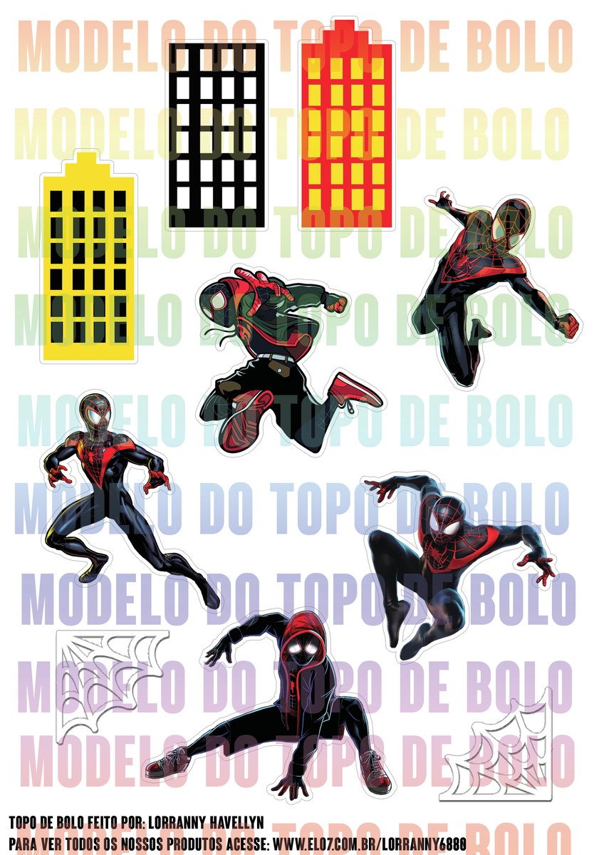 Arquivo Digital Topo de Bolo Homem Aranha #4 Pdf/jpg - Imagem 2