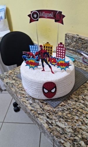 Arquivo de Corte - Topo de Bolo Homem Aranha