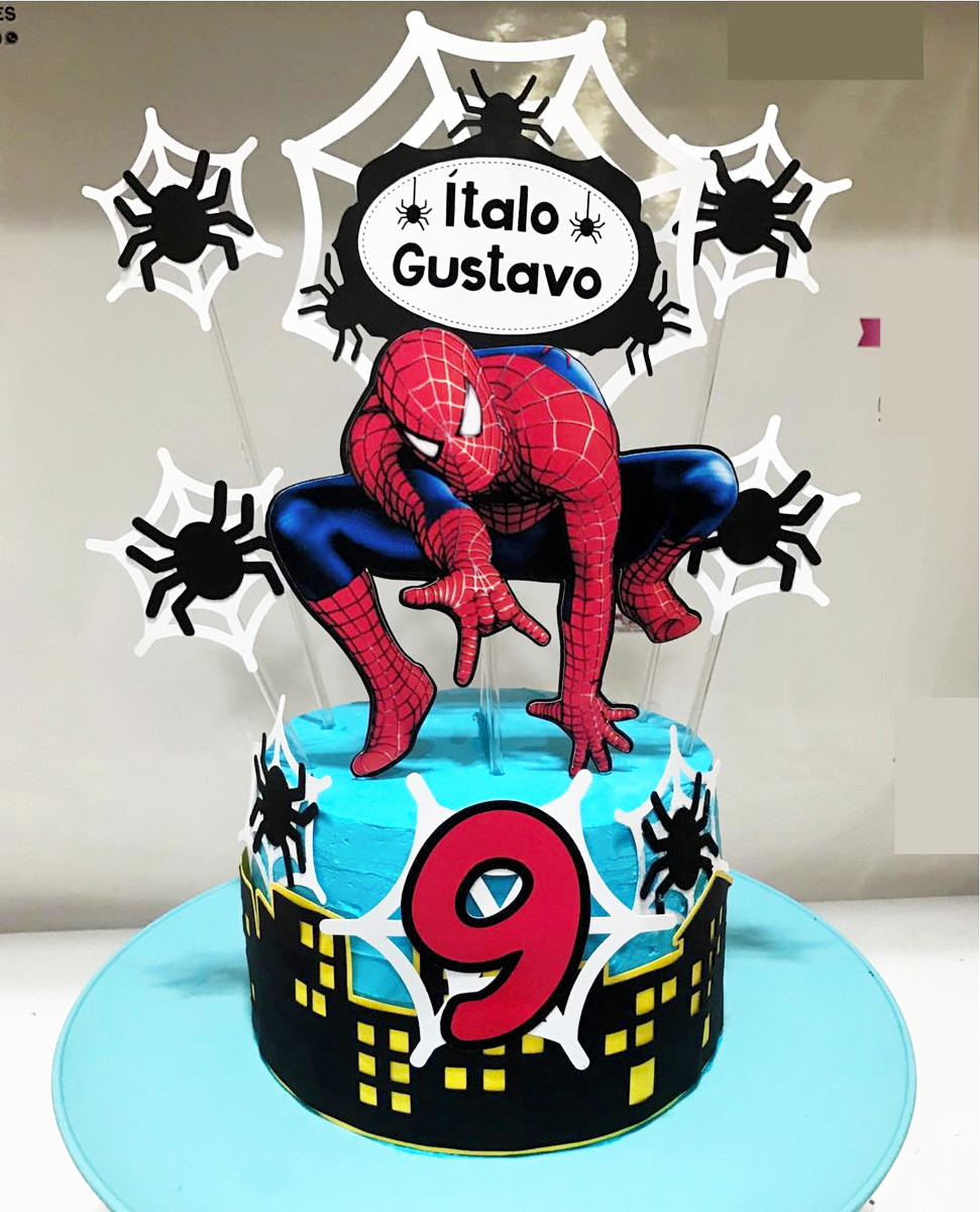 Studio/pdf Arquivo de Corte Topo de Bolo Homem Aranha -005 - Imagem 2