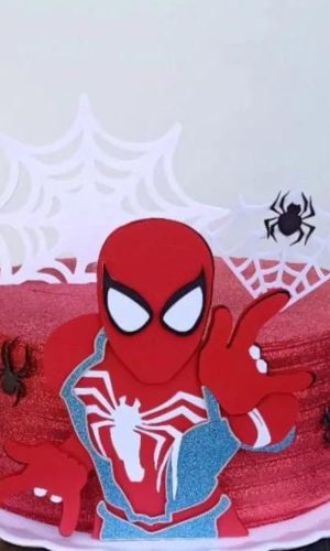 Arquivo de Corte - Topo de Bolo Homem Aranha