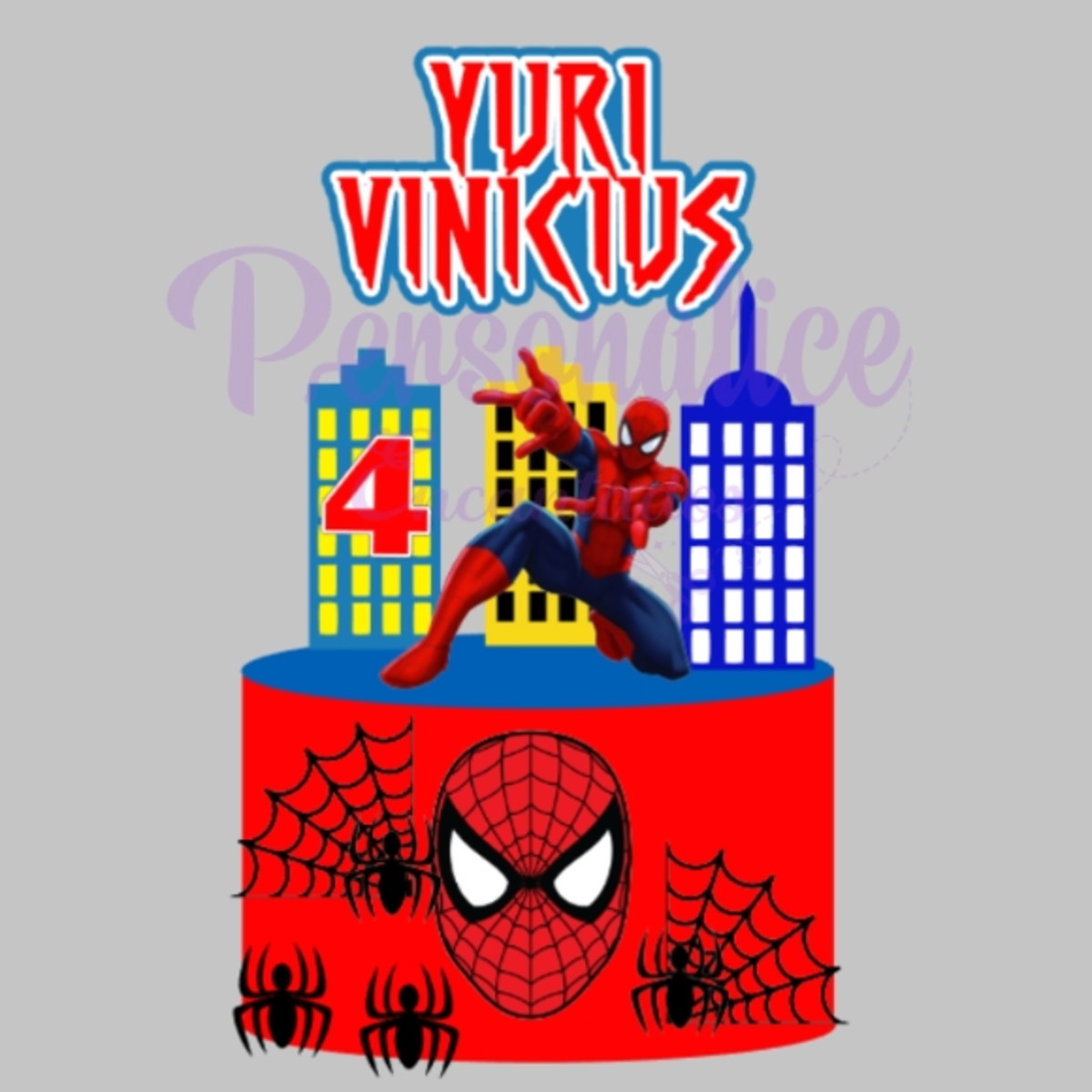 Arquivo de Corte - Topo de Bolo Homem Aranha