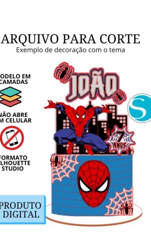 Arquivo de Corte Topo de Bolo - Homem Aranha