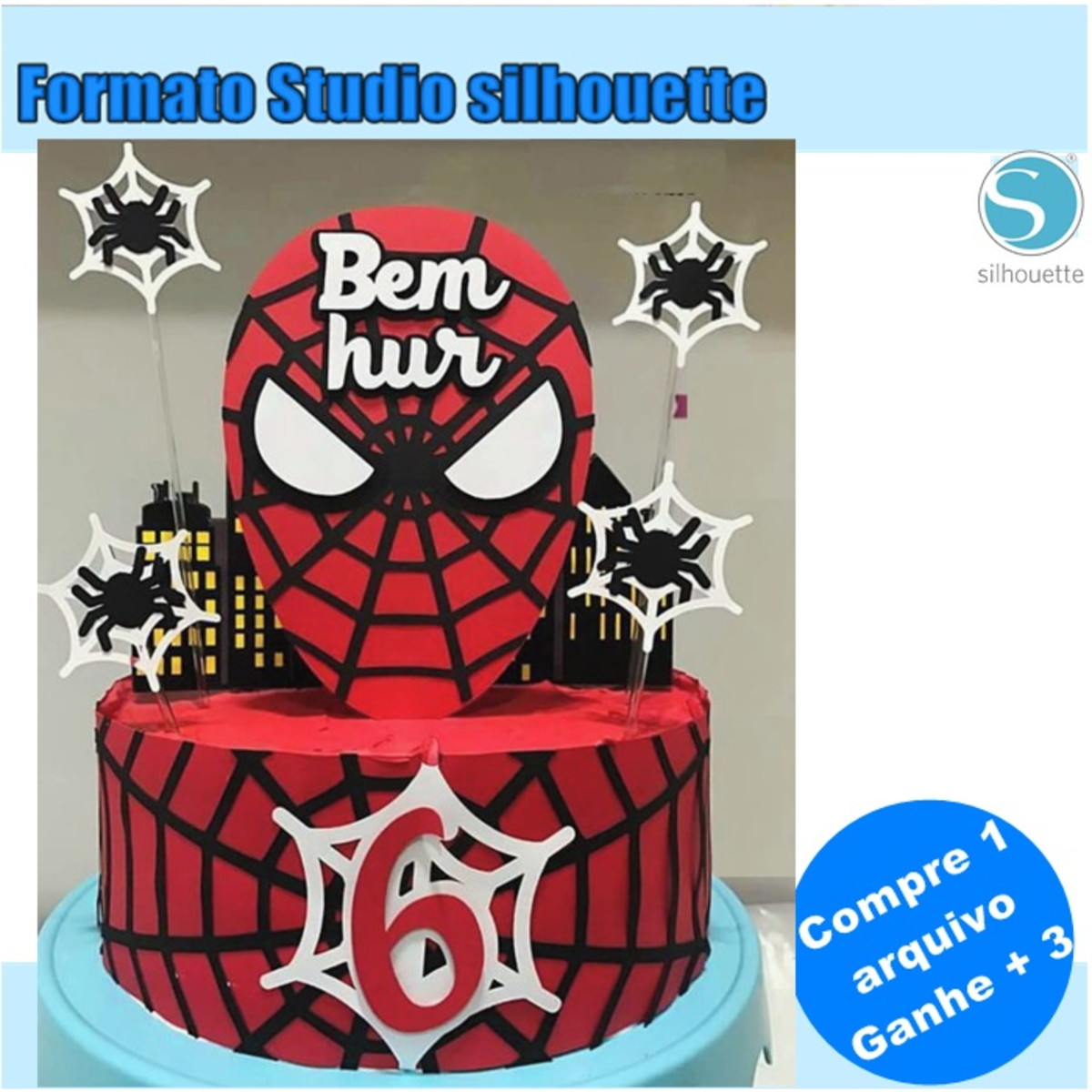 Arquivo De Corte Topo De Bolo Homem Aranha - Camadas - 436