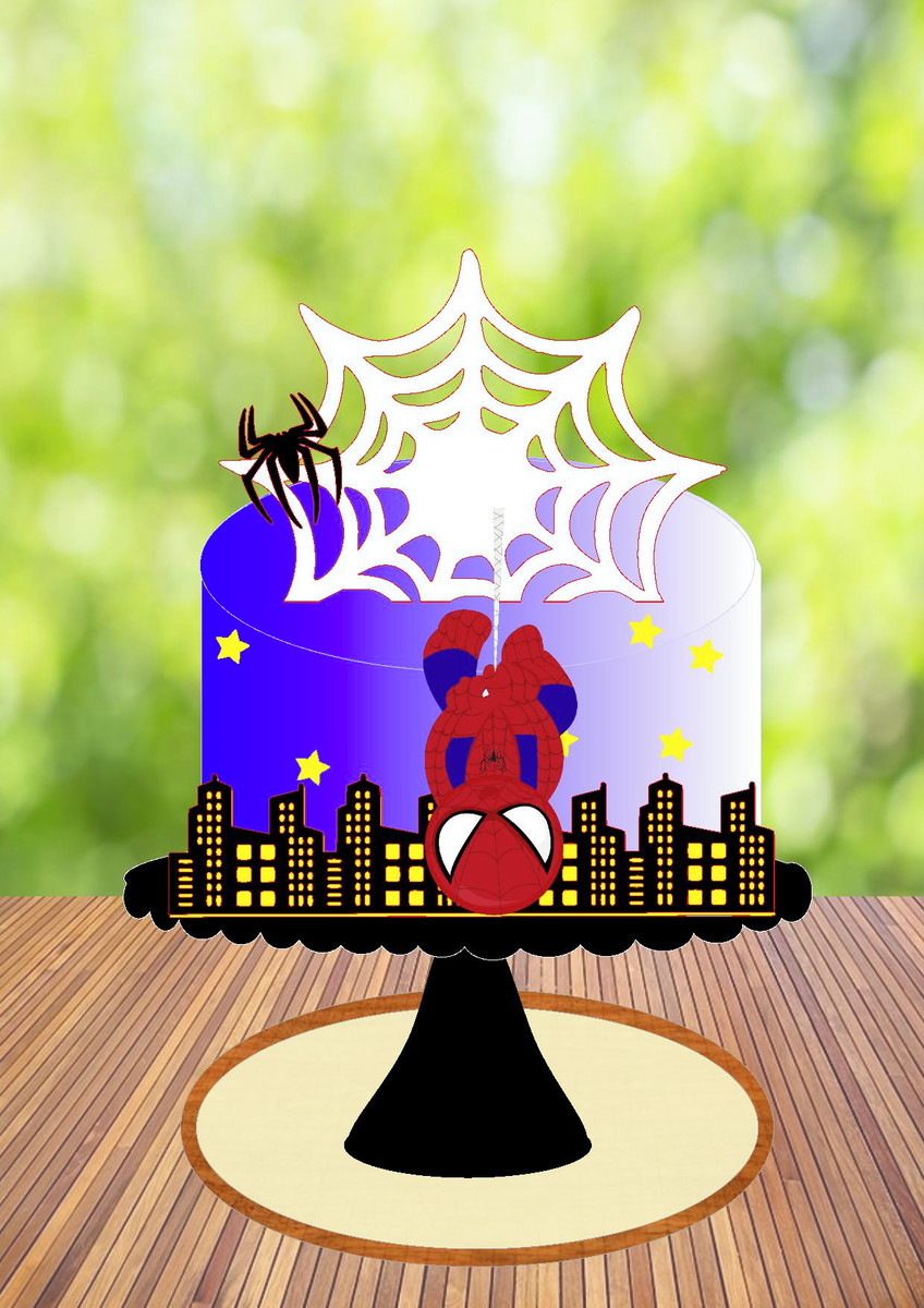 Arquivo de Corte Topo de Bolo Homem Aranha