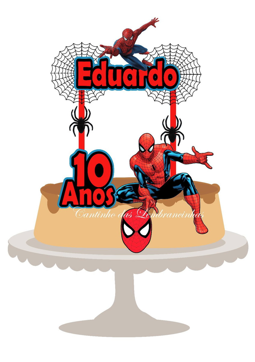 Arquivo de Corte Topo de Bolo Homem Aranha-Digital
