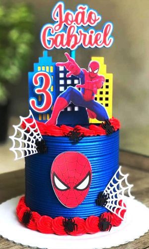 Arquivo de Corte / Topo de Bolo - Homem Aranha em Camadas