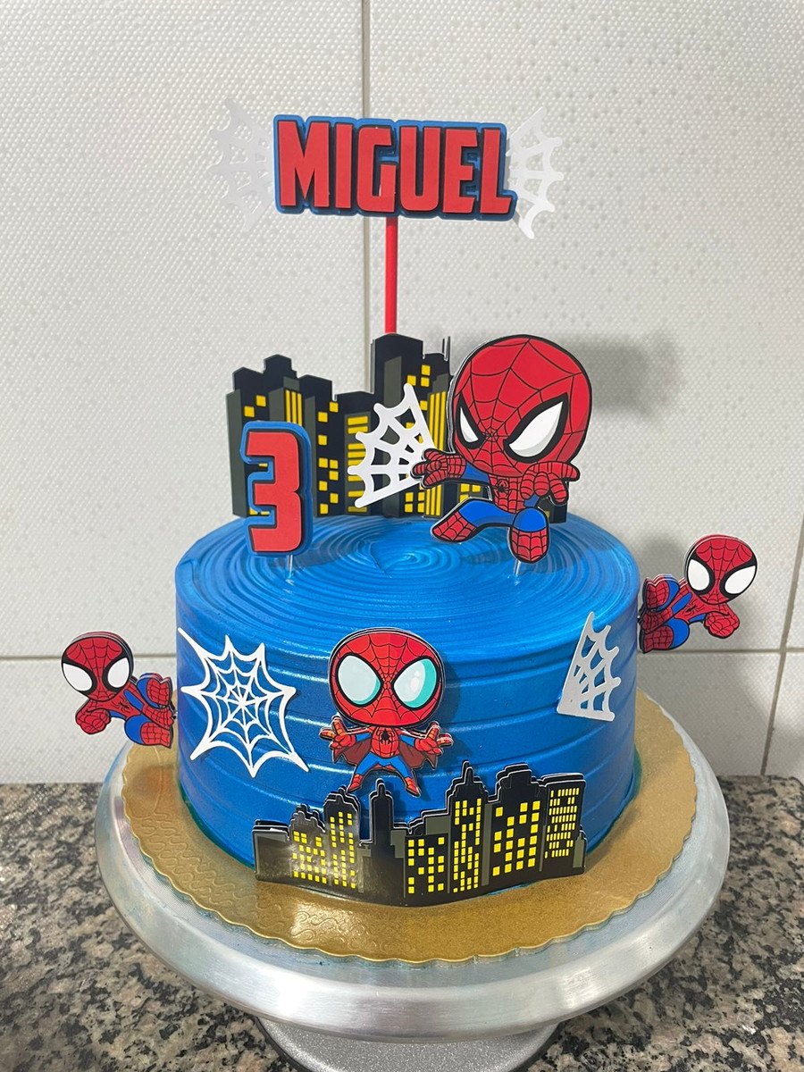 Arquivo de Corte Topo de Bolo Homem Aranha Mini Cute