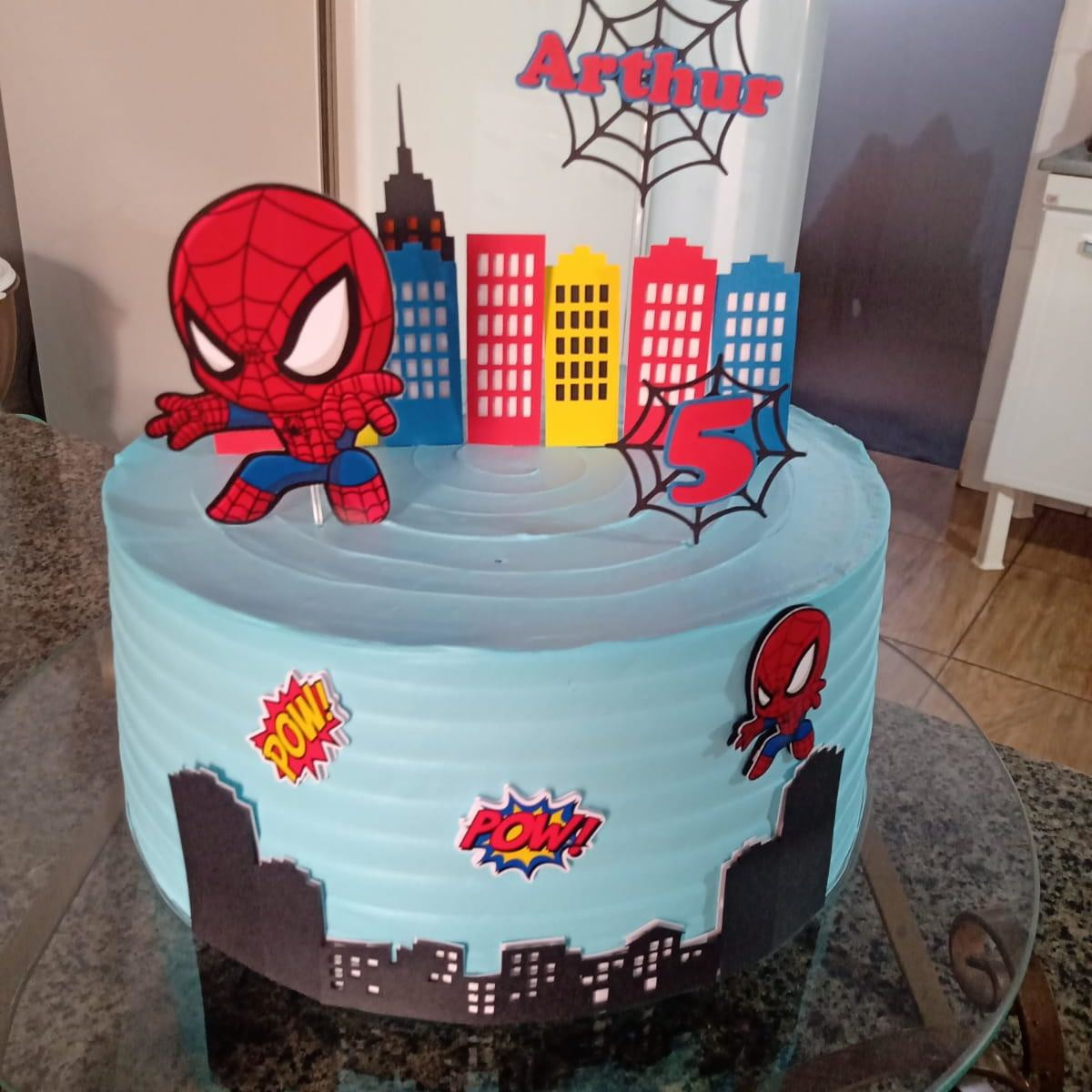 Arquivo de Corte Topo de Bolo Homem Aranha